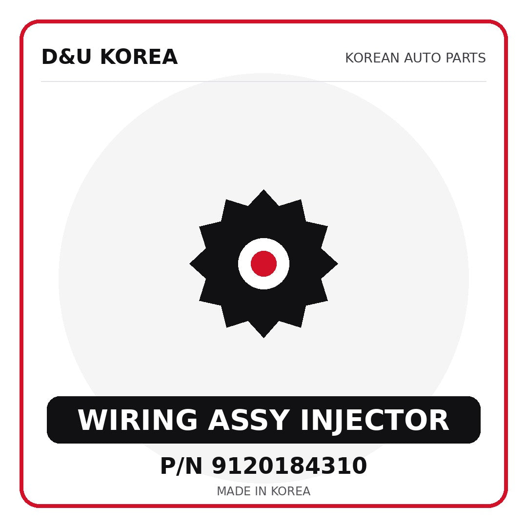 Genuine Mobis WIRING ASSY INJECTOR 9120184310 - Korean auto parts from D&U Korea