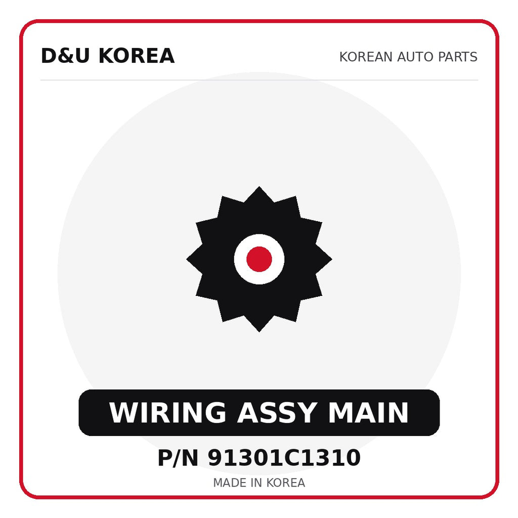 Genuine Mobis WIRING ASSY MAIN 91301C1310 for Korean vehicles | D&U Korea