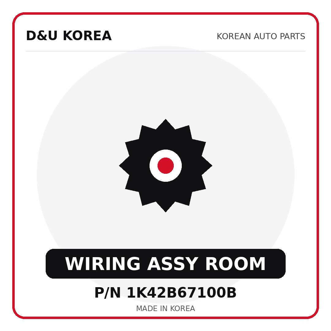 Genuine Mobis WIRING ASSY ROOM 1K42B67100B - Korean auto parts from D&U Korea
