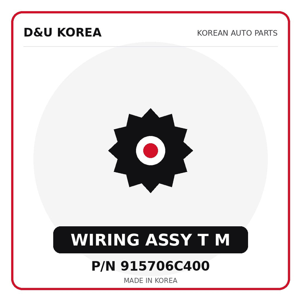 Genuine Mobis WIRING ASSY T M 915706C400 for Korean vehicles | D&U Korea