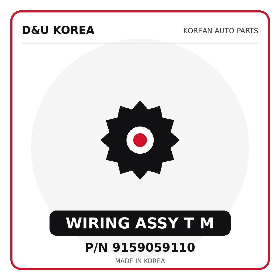 Genuine Mobis WIRING ASSY T M 9159059110 for Korean vehicles | D&U Korea