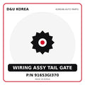 Genuine Mobis WIRING ASSY TAIL GATE 91653GI370 for Korean vehicles | D&U Korea