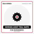 Genuine Mobis WIRING ASSY TAIL GATE 9191026031 for Korean vehicles | D&U Korea