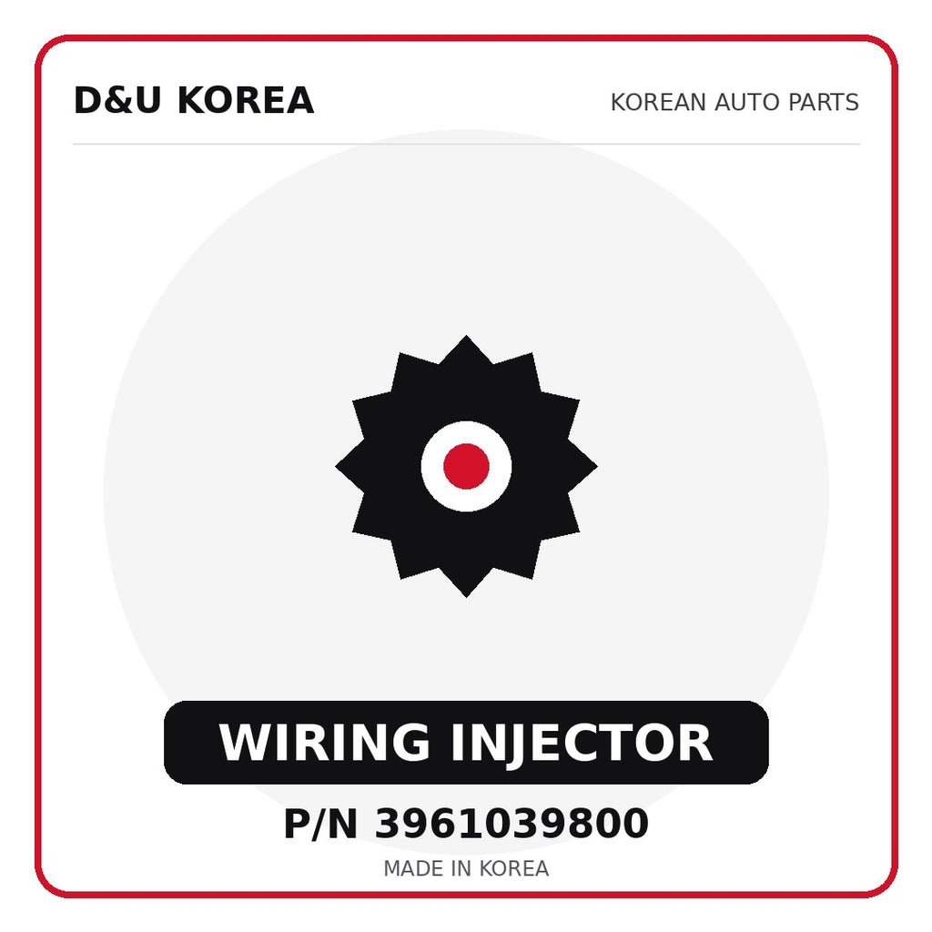 Genuine Mobis WIRING INJECTOR 3961039800 - Korean auto parts from D&U Korea