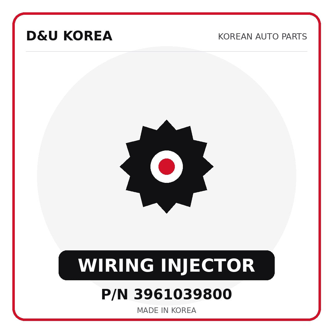 Genuine Mobis WIRING INJECTOR 3961039800 - Korean auto parts from D&U Korea