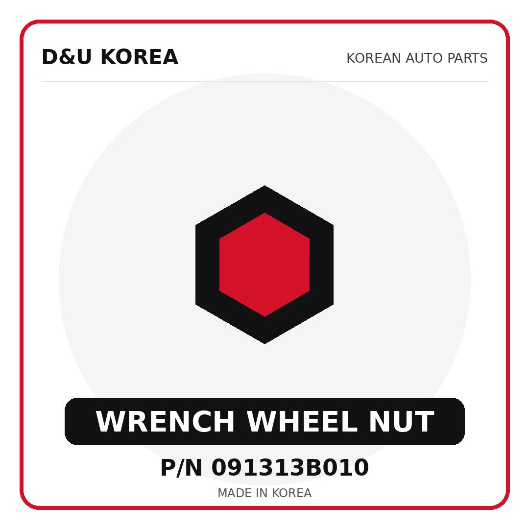 Genuine Mobis WRENCH WHEEL NUT 091313B010 for Korean vehicles | D&U Korea