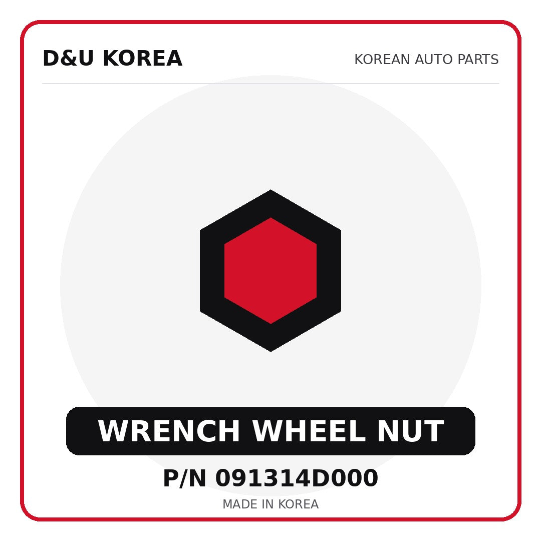 Genuine Mobis WRENCH WHEEL NUT 091314D000 for Korean vehicles | D&U Korea