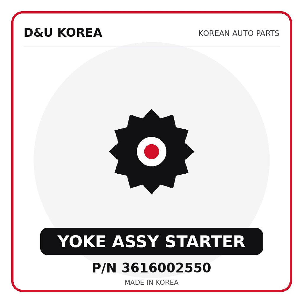 Genuine Mobis YOKE ASSY STARTER 3616002550 - Korean auto parts from D&U Korea
