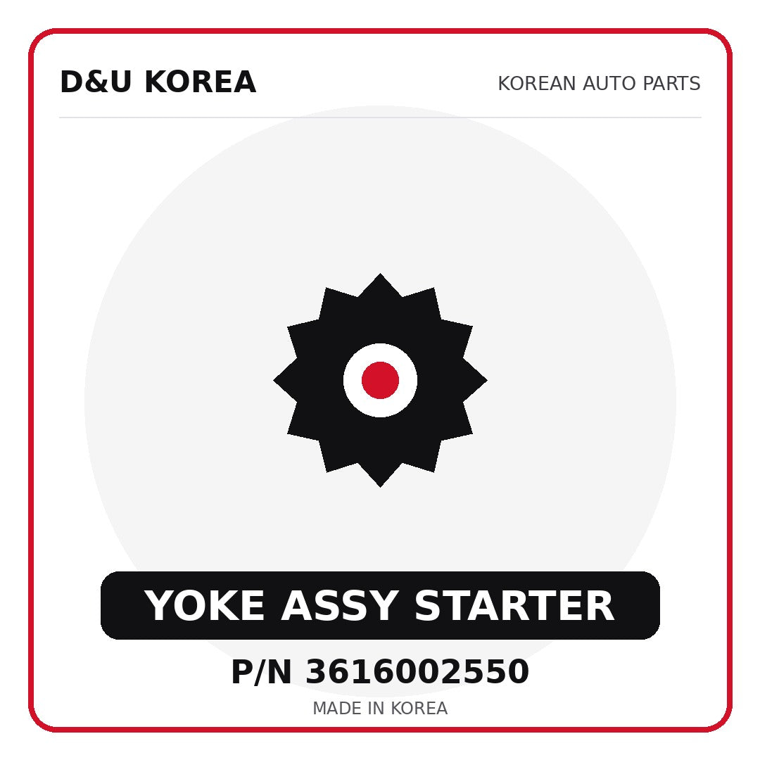 Genuine Mobis YOKE ASSY STARTER 3616002550 - Korean auto parts from D&U Korea